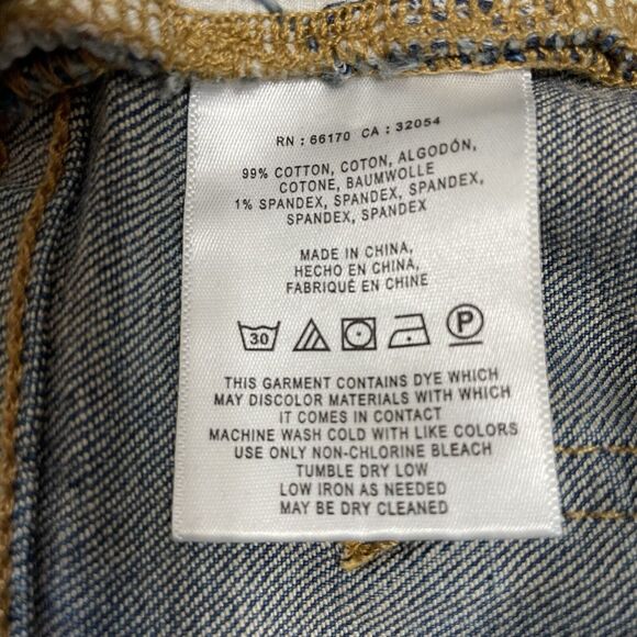 Pilcro Jeans Women’s 29 Blue Denim SLIM STRAIGHT Crop Raw Hem Anthropolgie - Picture 10 of 11